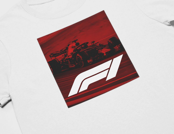 Koszulka z naszywką F1 poster