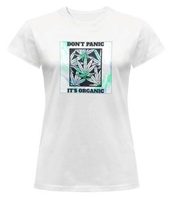 Bluzka damska z naszywką Don't panic