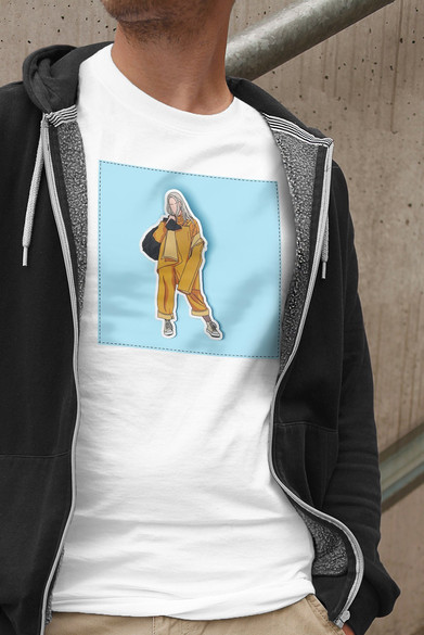 Koszulka z naszywką Billie Eilish 06