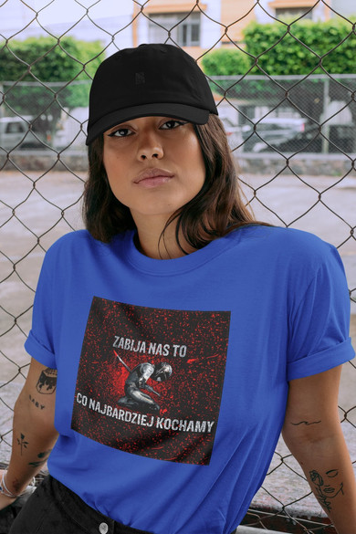 Koszulka z naszywką Lubię zapierd..lać 03