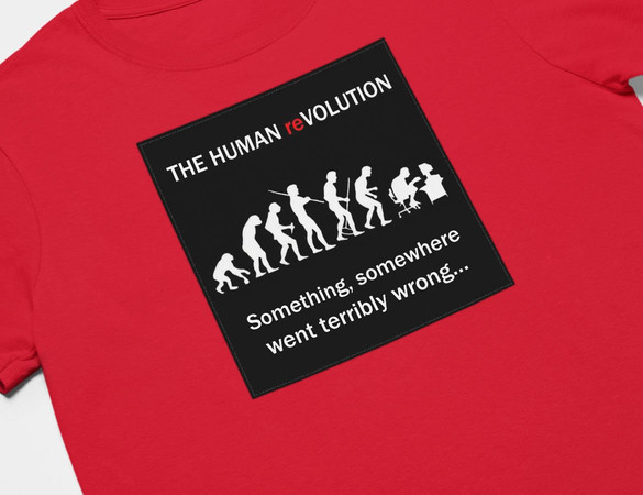 Koszulka z naszywką Human reVOLUTION