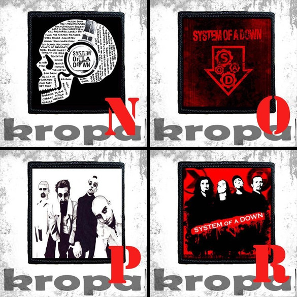 Naszywka SYSTEM OF A DOWN 10 x 10 cm  Dużo Wzorów!