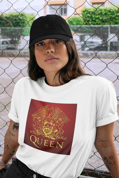 Koszulka z naszywką Queen logo red