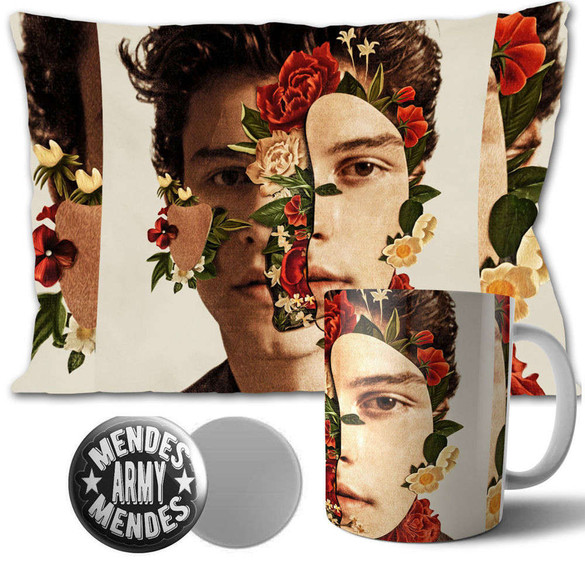SHAWN MENDES Zestaw poduszka kubek WZORY+GRATIS