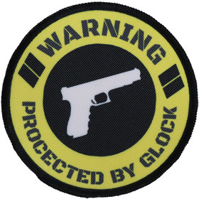 Naszywka dla strzelca Uwaga Chroniony Przez GLOCKA