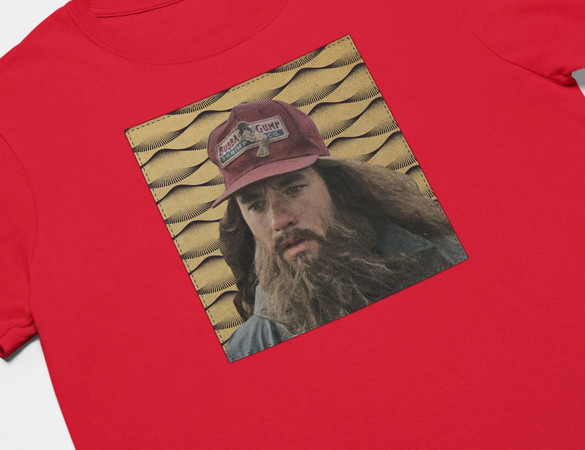 Koszulka z naszywką Forrest Gump beard