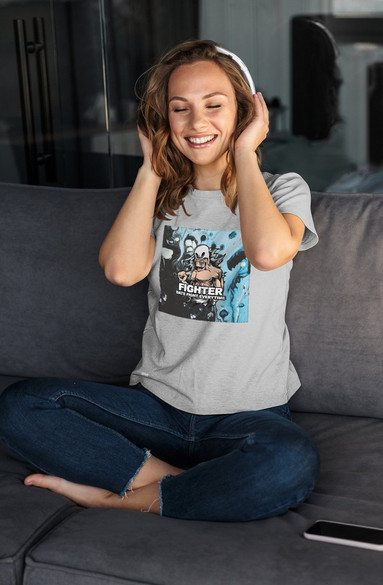 Bluzka damska z naszywką FIGHTER