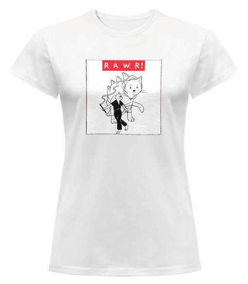 Bluzka damska z naszywką RAWR !