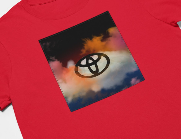 Koszulka z naszywką Toyota logo colourful