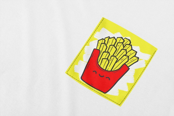 Koszulka z kieszonką FRIES TIME
