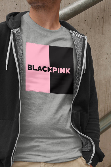 Koszulka z naszywką BLACKPINK logo
