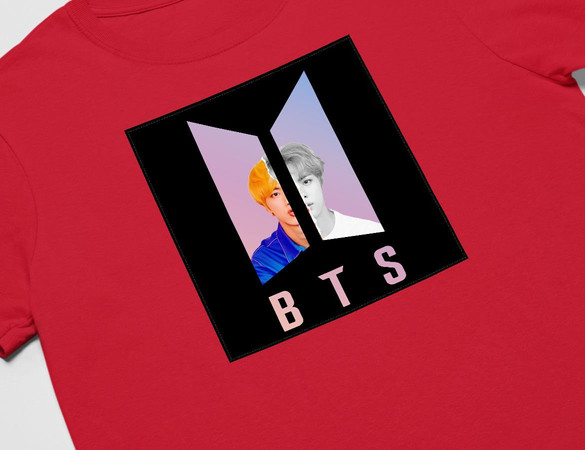 Koszulka z naszywką BTS JIN