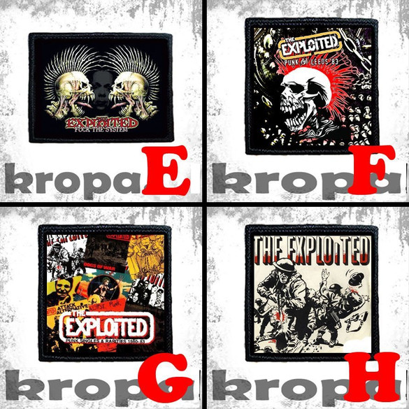 Naszywka THE EXPLOITED 10 x 10 cm  Dużo Wzorów!