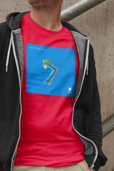 Koszulka z naszywką BTS Map of the Soul 7