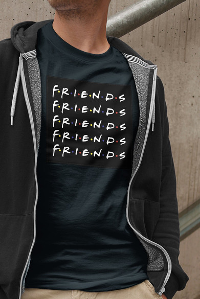 Koszulka z naszywką Friends logo