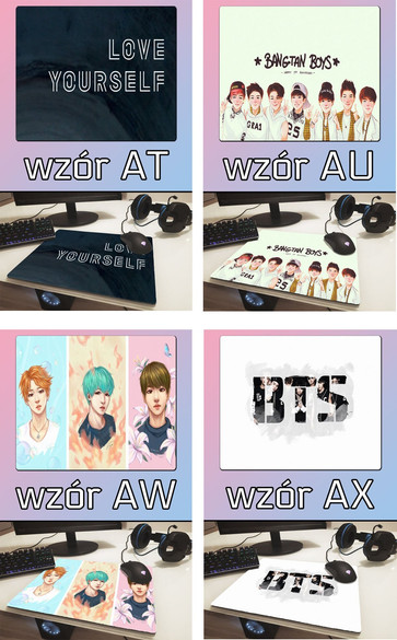 Podkładka pod mysz BTS  36x29cm Z POLSKI +imię