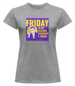 Bluzka damska z naszywką Friday – man