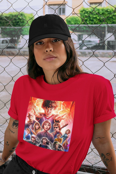 Koszulka z naszywką Stranger Things squad 2