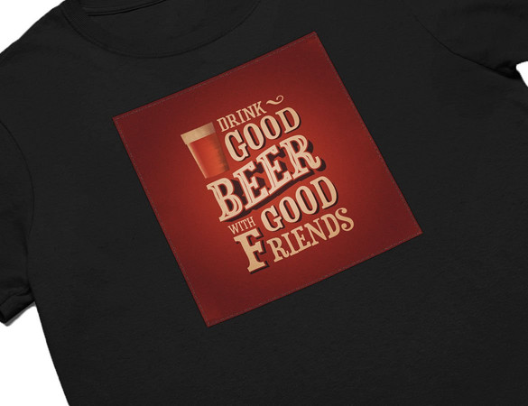 Koszulka z naszywką Drink Good Beer...