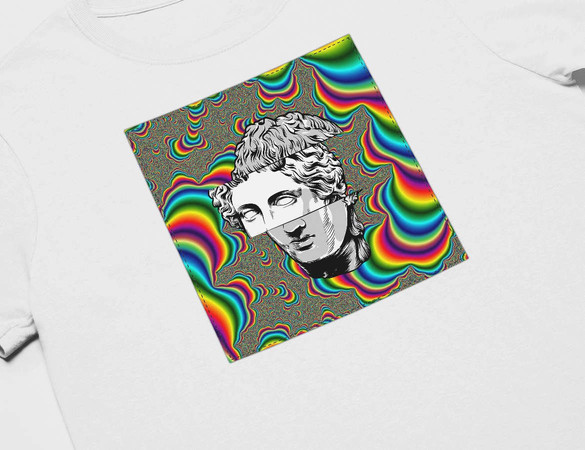 Koszulka z naszywką Psychodelic Dawid