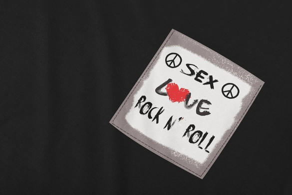 Koszulka z kieszonką SEX LOVE N' ROCK ROLL