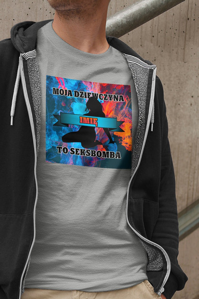 Koszulka z naszywką na Walentynki TWÓJ NAPIS