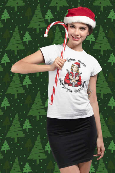 Koszulka świąteczna Byłam niegrzeczną dziewczynką