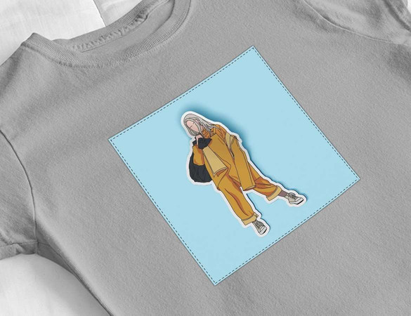 Bluzka damska z naszywką Billie Eilish 06