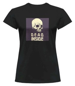 Bluzka damska z naszywką Skull : Dead inside