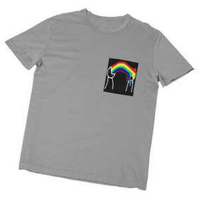 Koszulka z kieszonką  ASDF Rzygam tęczą