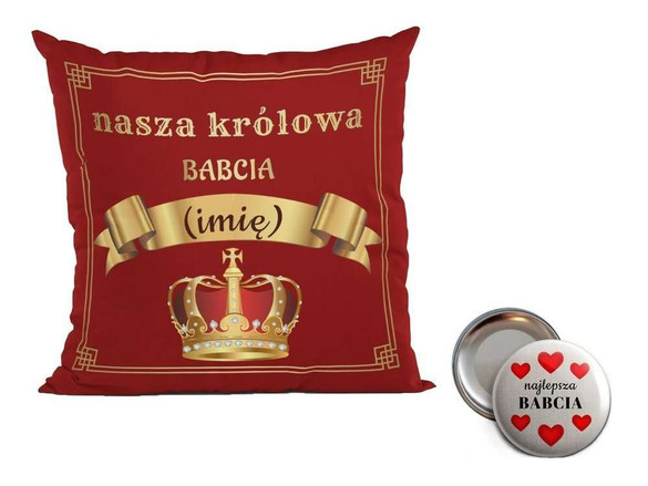 Poduszka na Dzień Babci. Magnes i Imię GRATIS!