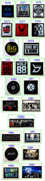 Naszywki BTS K-POP XOXO #BARDZO DUŻO WZORÓW#