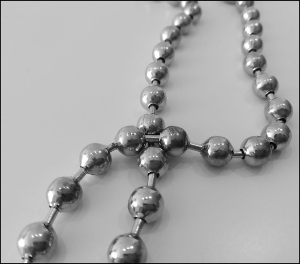 Łańcuch do spodni kulkowy Ładny MODNY Srebrny