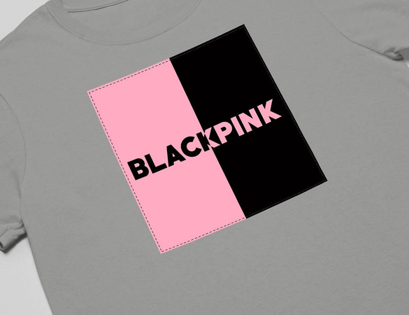 Koszulka z naszywką BLACKPINK logo