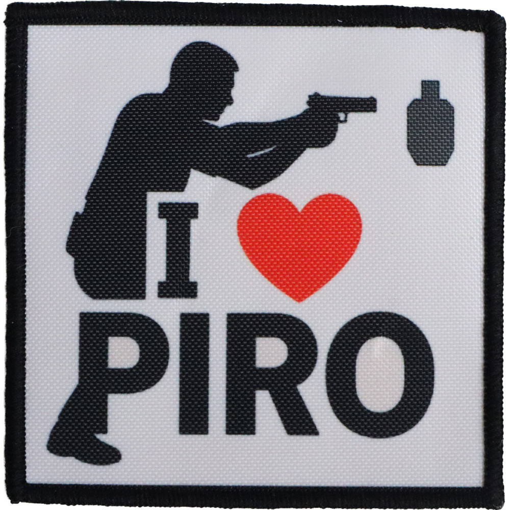 Naszywka dla strzelca I LOVE PIRO