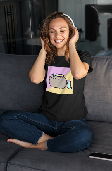 Bluzka damska z naszywką Cat Unicorne 01