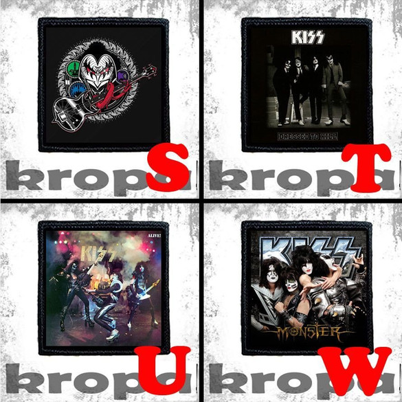 Naszywka KISS 8 X 8 cm Dużo Wzorów!