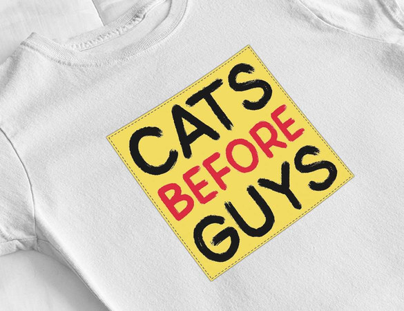 Bluzka damska z naszywką Cats before guys