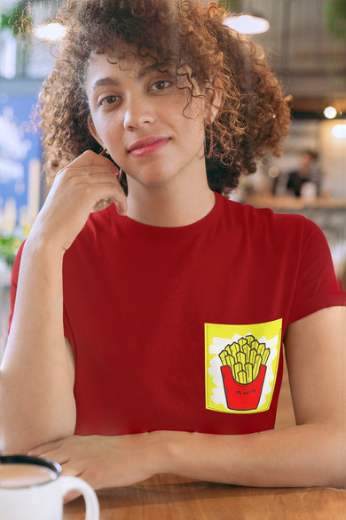 Koszulka z kieszonką FRIES TIME