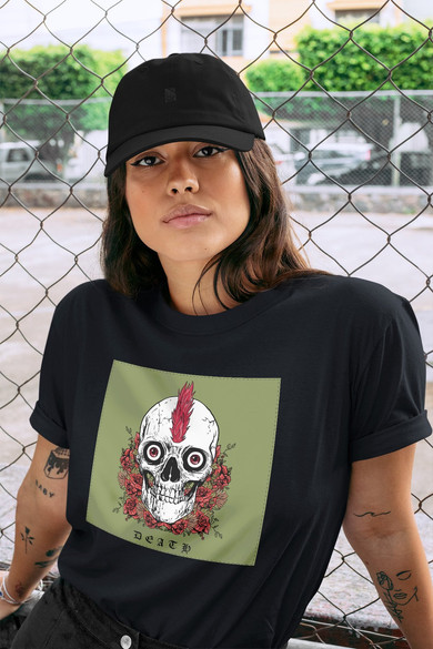 Koszulka z naszywką Skull : Death