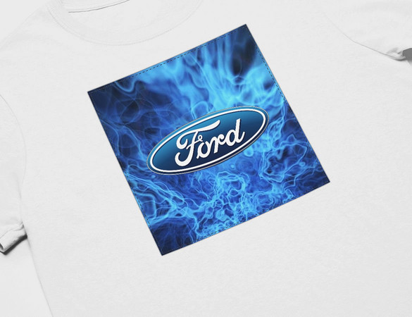 Koszulka z naszywką Ford logo blue