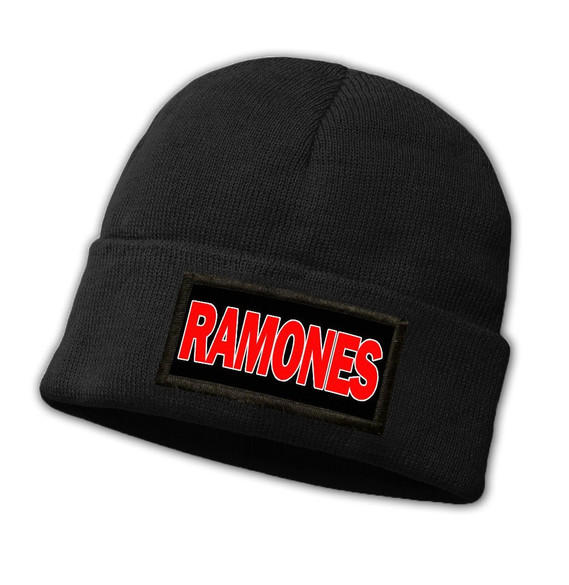Czapka zimowa z naszywką RAMONES