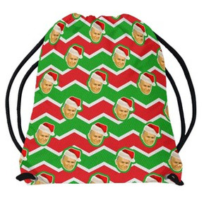 Worek w świąteczny wzorek Jan Paweł 2 JP2