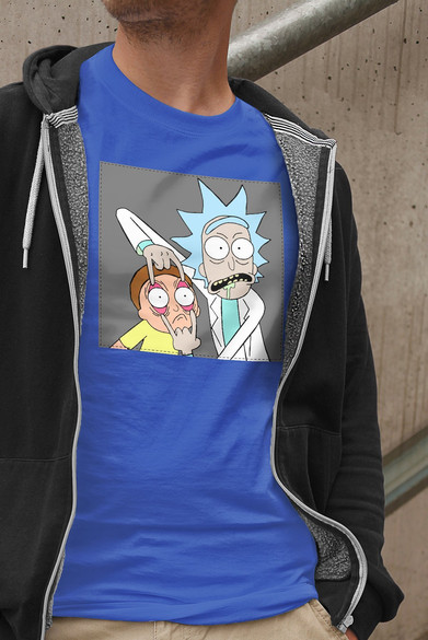 Koszulka z naszywką Rick and Morty 01