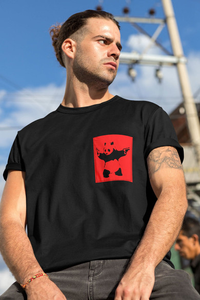 Koszulka z kieszonką BANKSY PANDA