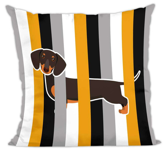 Poduszka pies, piesek jamnik w paski