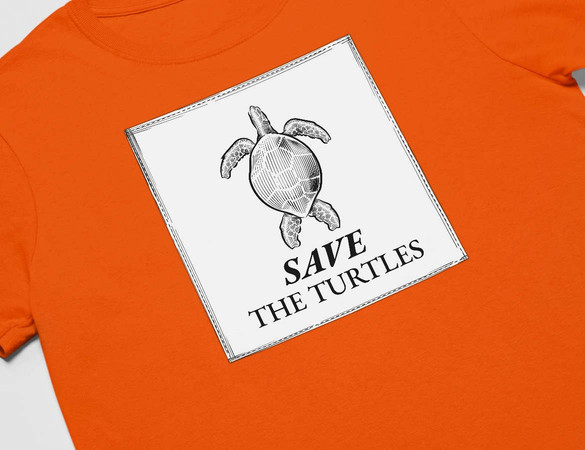 Koszulka z naszywką Save The Turtles