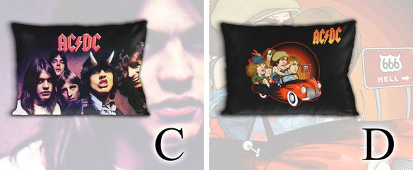 Zestaw AC/DC poduszka+kubek+GRATIS  WZORY