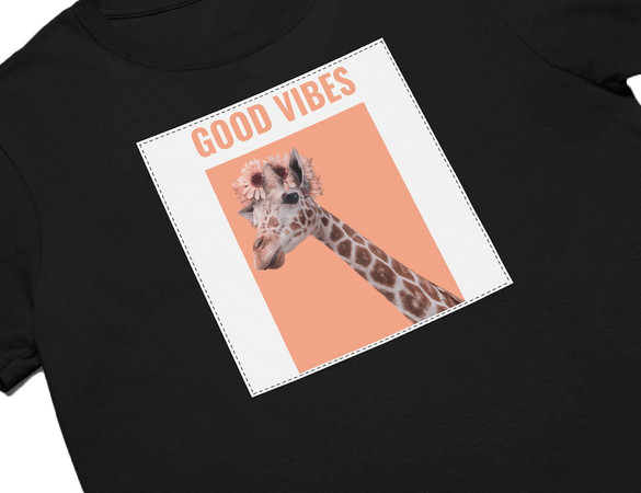 Koszulka z naszywką Good vibes