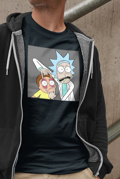 Koszulka z naszywką Rick and Morty 01